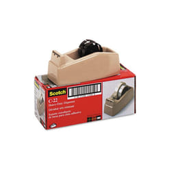 3M  Two-Roll Desktop Tape Dispenser  3   core  High-Impact Plastic  Beige