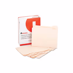Universal File Folders- 1/5 Cut Assorted- Two-Ply Top Tab- Letter- Manila- 100/Box