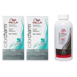 ) Wella Colour Charm Permanent Liquid Hair Toner - 42ml - T27+T27+Developer(Vol.20