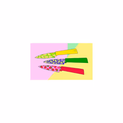 Funky Fruit Strawberry Colori NonStick Straight Paring Knife with Safety Sheath Stainless Steel