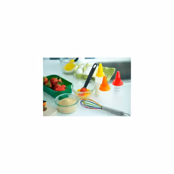 KUHN RIKON 22265 Whisk, Small 8" / 22 cm, Silicone, Rainbow-Coloured