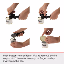 Can Opener with Lid-Lifting Pincers, Tin Opener with Stainless Steel Blade. Tin Openers for Arthritis Hands. Can Openers That Work â 3 Year Kuhn