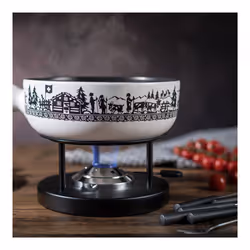 KUHN RIKON Cheese fondue set induction Alpine Meadow Ø 23 cm