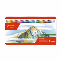 Caran D'Ache Pablo artists quality colouring pencils tin set of 40 assorted water resistant colours