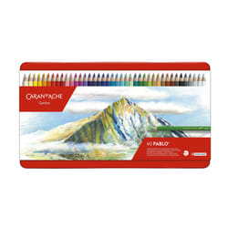 Caran D'Ache Pablo artists quality colouring pencils tin set of 40 assorted water resistant colours