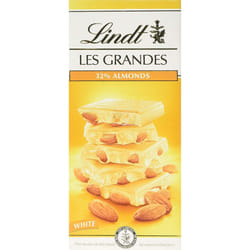 Lindt Les Grandes White Chocolate Bar With Sweet Caramelized Almond Pieces - a luxury chocolate bar, 150 g