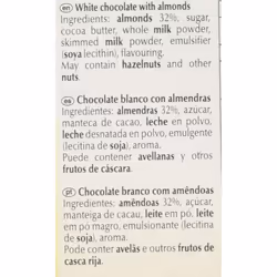 Lindt Les Grandes White Chocolate Bar With Sweet Caramelized Almond Pieces - a luxury chocolate bar, 150 g