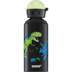 SIGG - Kids Water Bottle - KBT Glow Moon Dinos - With Glow Top - Leakproof - Lightweight - BPA Free - Aluminum - Blue - 14 Oz