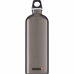 SIGG - Aluminum Water Bottle - Traveller Smoked Pearl - With Screw Cap - Leakproof Lightweight BPA Free - 34 Oz Grey
