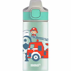 SIGG Fire Engine Children's Drinking Bottle (0.4 L), BPA-free Kids Water Bottle with Non-spill Lid, Lightweight Children's Bo ...