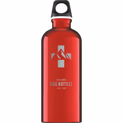 SIGG - Aluminum Water Bottle - Traveller Red & White - Swiss Design - with Screw Cap - Leakproof Lightweight - BPA Free - 20 ...