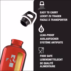 SIGG - Aluminum Water Bottle - Traveller Red & White - Swiss Design - With Screw Cap - Leakproof - Lightweight - BPA Free  34 Oz