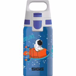 Sigg - Kids Water Bottle - Shield ONE Space - Leakproof - Lightweight - BPA Free - Stainless Steel - Blue With Astronaut - 17 ...