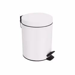 Spirella 7610583163868, 3 L, Round, Steel, White, Pedal, 17 cm
