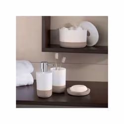 Spirella 7610583175588 trash can 5 L Round Polypropylene (PP) Taupe, White