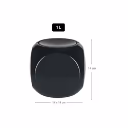 Spirella 7610583191649 trash can 1 L Square Polypropylene (PP) Black - Additional view 2