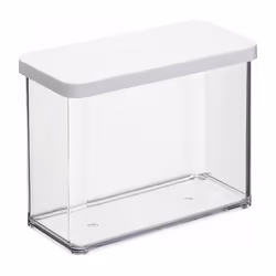 Rotho Loft, Box, Rectangular, 2.1 L, Transparent, White, Styrene Acrylonitrile (SAN), Switzerland
