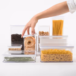 Rotho Loft Rectangular Jar Transparent, White 5 pc(s)