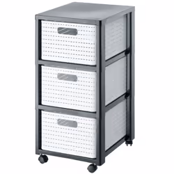 Rotho Country, Grey, White, 3 drawer(s), Monochromatic, Rectangular, 325 mm, 375 mm