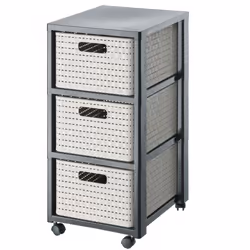 Rotho Country, Cappuccino, 3 drawer(s), Monochromatic, Rectangular, 325 mm, 375 mm
