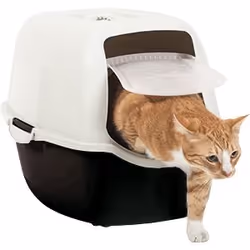 Rotho Bailey Cat Hooded litter box Black, White