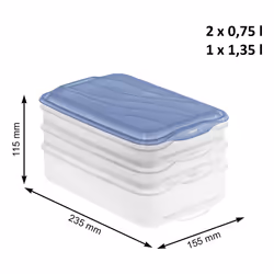 Rotho RONDO Rectangular Container Blue, Transparent
