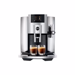 JURA E8 (EB), Espresso machine, 1.9 L, Coffee beans, Ground coffee, Built-in grinder, 1450 W, Black, Chrome