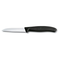 Victorinox Paring Knife 8cm Serrated blade - Swiss Classic kitchen knife - black