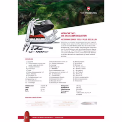 Victorinox Swiss Tool X Plus Swiss Army Knife, Large, Multi Tool, 37 Functions, Locking Blade, Case, Silver