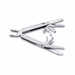 Victorinox Swiss Tool X Plus Ratchet Swiss Army Knife, Large, Multi Tool, 38 Functions, Locking Blade, Case, Silver