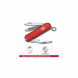 Victorinox Rally Swiss Army Pocket Knife, Small, Multi Tool, 9 Functions, Bottle Opener, Screwdriver, Red