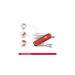 Classic SD Swiss Army Pocket Knife Small Multi Tool 7 Functions Scissors Nail File Red