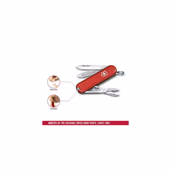 Classic SD Swiss Army Pocket Knife Small Multi Tool 7 Functions Scissors Nail File Red