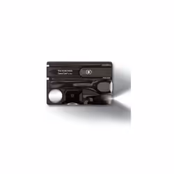Genuine Victorinox Swiss Card Lite - 13 Function Swisscard - White Led Light - Black
