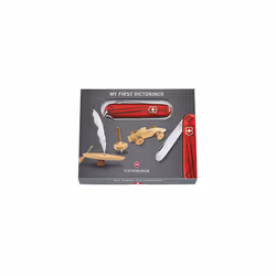 My First Victorinox Kids Swiss Army Knife, Small, Multi Tool, Camping Knife, 9 Functions, Blade, Transparent Red - Additional view 4