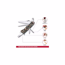Trailmaster Swiss Army Pocket Knife, Large, Multi Tool, 12 Functions, Large Locking Blade, Camouflage - Additional view 4