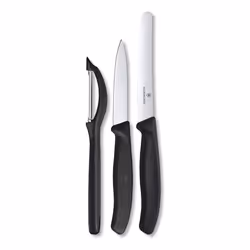 Victorinox paring knife and Peeler set - kitchen vegetable peeler - black