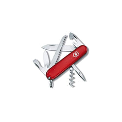 Victorinox Camper Swiss Army Pocket Knife, Medium, Multi Tool, 13 Functions, Blade, Wood Saw, Red