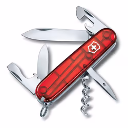 Genuine Victorinox Spartan - 12 Feature Swiss Army Knife - Jelly Red