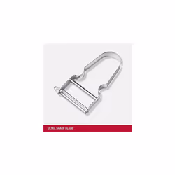 Star Peeler, Double-Edged Blade, Extra Sharp Straight Cut, Stainless Steel, Colour Metal,6.0912