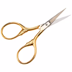 embroidery scissors, gold plated