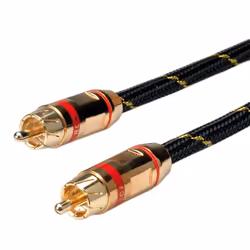 ROLINE GOLD Cinch Cable, simplex M - M, red 5.0m, 5 m, RCA, RCA, Male, Male, Gold
