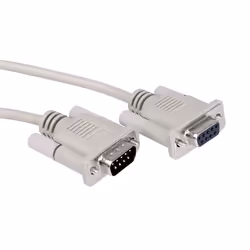 ROLINE RS232 Cable, DB9 M - F 10 m, Grey, 10 m, Male, Female, 10 mm, Grey