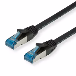 VALUE 7m S/FTP Cat.6a, 7 m, Cat6a, S/FTP (S-STP), RJ-45, RJ-45, Black