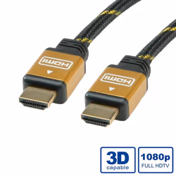 ROLINE GOLD HDMI High Speed Cable, HDMI M - HDMI M 15 m