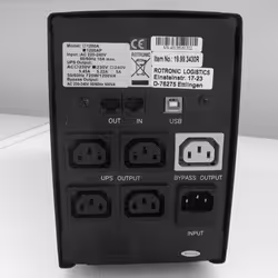 VALUE UPS, 1200VA, USB Port, Line-Interactive, 95%, Black, Passive, 0 - 40 °C, 14 kg