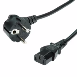 VALUE Power Cable, straight IEC Conncector 1.8 m, 1.8 m, CEE7/7, C13 coupler, 250 V, 10 A
