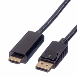 ROLINE DisplayPort Cable, DP - UHDTV, M/M, 2 m, 2 m, DisplayPort, Male, Male, Straight, Straight