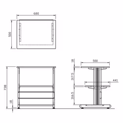 ROLINE Printer Table, up to 80 kg - Additional view 2