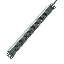 ROLINE 19.07.1622 power extension 2 m 8 AC outlet(s) Indoor Aluminium